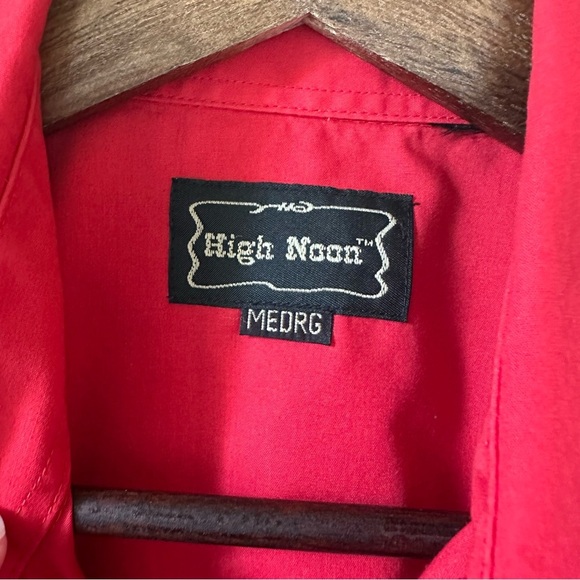 Vintage High Noon Pearl Snap Button Down Shirt. Medium. - Picture 3 of 8